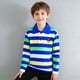 thumbnail image 5 of Blusa y camisa de manga larga con cuello vuelto para niños, blusa deportiva recreativa con estampado de rayas de verano para niños, blusa de manga larga con cuello vuelto para niños, parte superior de, 5 of 6