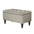thumbnail image 4 of Abble 29" Storage Bench Entryway Bench with Hidden Storage Ottoman Upholstered Bench Furniture for Entryway Hallway Living Room Bedroom Bench, Beige, 4 of 8