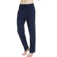 thumbnail image 7 of U2SKIIN Mens Cotton Pajama Pants, Soft Lightweight Lounge Sleepwear Pj Bottoms with Pockets,(Navy/Dark Grey Mel, M), 7 of 7