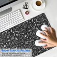 thumbnail image 4 of Long Mouse Pads for Desk,Black White Gothic Witch Skull Pattern Desk Mats on Top Of Desks, Desk Mouse Pad Extra Large with 3mm Non-Slip Base and Stitched Edge for Gaming,Office,Work,Home 31.5"x11.8", 4 of 6