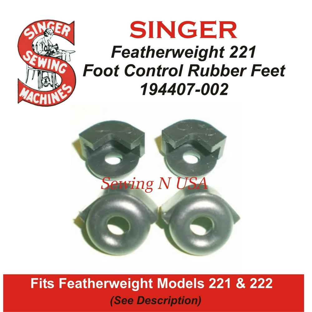Singer Featherweight 221 & 222 Foot Control Rubber Feet 194407002