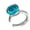 Blue, variant on Without Piercing Ear Clip With Multicolor Cubic Zirconia Stones Comfortable Alloy Design For Sensitive Ears