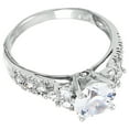 thumbnail image 2 of 925 Sterling Silver Ring Wedding Band Women's Engagement Round Cz Stones, 2 of 4