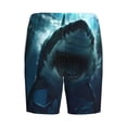 thumbnail image 2 of Lsque Undersea Shark Mens Sleep Pajama Shorts,Short Pajama Pants, Cotton Ultra-Soft Knit-Medium, 2 of 9