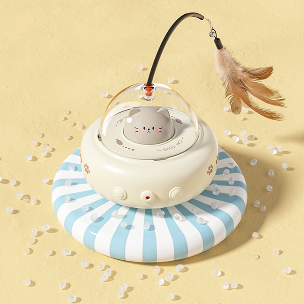 Automatic Interactive Kitten Toy - Durable Chew-Resistant Cat Toys for Indoor Cats with Feather & Safe Play