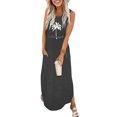 thumbnail image 1 of Vestidos Casuales Para Mujer 派对 Sun Sand Coconut Tree Vestido Mini Sin Mangas Casual Sin Mangas Verano Playa Mujeres Entrenamiento Mini Vestido, 1 of 3