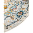 thumbnail image 6 of Unique Loom Madeline Vintage Collection Area Rug - Jackson (3' Round Teal/Ivory), 6 of 7