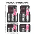 thumbnail image 2 of Sikiie Ribbon Breast Cancer Awareness Car Foot Mat Set of 4 Pieces Basics Universal Fit Rubber Carpet Floor Mats For Car SUV Van & Truck, 26.8"L x 17.3"W (Front), 13"L x 17.3"W(Rear), 2 of 6