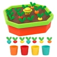 thumbnail image 4 of Montessori Rábano Tirando Juguete Forma Color Memoria Clasificación Actividades Para Niños Baoblaze Juego de cosecha de zanahorias, 4 of 8