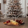 thumbnail image 5 of Daiia Castle Cool Fire Dragon Drawing Merry Christmas Tree Skirt , Xmas Large Lace-up Tree Skirt, Santa Snowflakes Rustic Home Decorations New Year Party Farmhouse Decor-30", 5 of 7