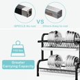 thumbnail image 4 of Dish Drying Rack, 304 Stainless Steel 2-Tier Dish Rack with Utensil Holder, Cutting Board Holder and Dish Drainer for Kitchen Counter, 4 of 6