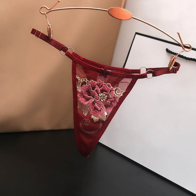 Classification de Produit Culottes pour Femmes / Titre de Produit String en Maille Sans Coutures à Taille Basse avec Ajustement Réglable et Design Transparent pour un Confort Quotidien