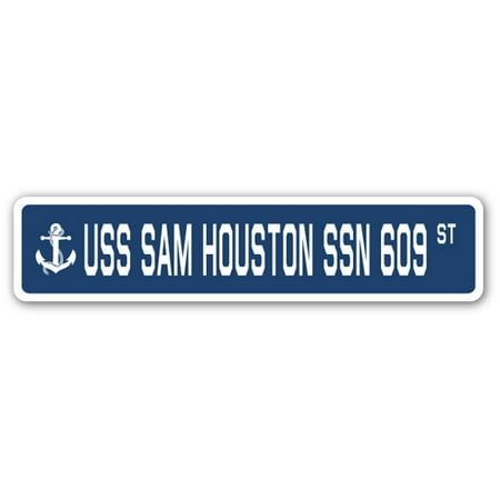 Geo 609 Entry - USS SAM HOUSTON SSN 609 Street Sign us navy ship veteran sailor gift