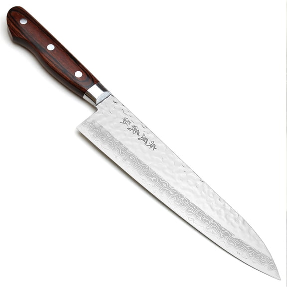Yoshihiro VG-10 16 Layer Hammered Damascus Gyuto Japanese Chefs Knife (8.25'' (210mm))