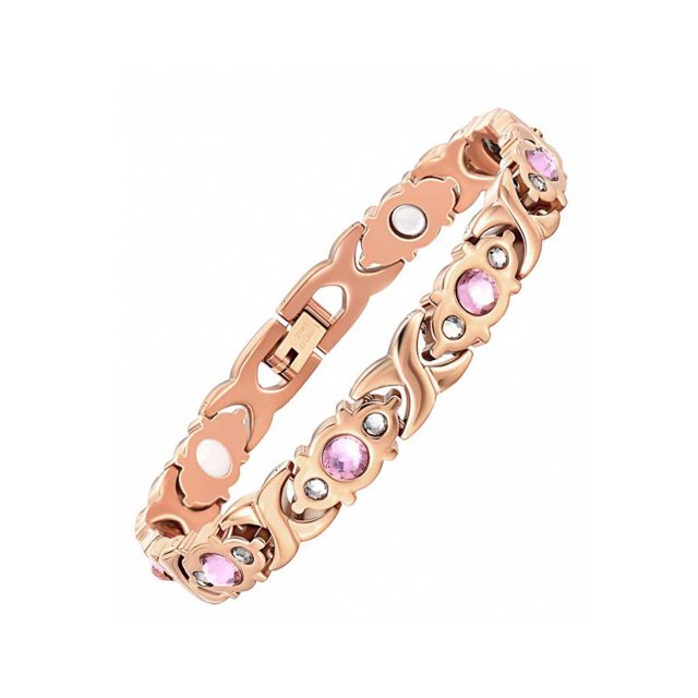 Sonducket de acero para mujer, joyería de cristal a la moda, pulseras de decoración, accesorio de brazalete, viaje de vacaciones, trabajo diario Ropa, zapatos y accesorios Miscelánea Oro rosa Sonducket AP015220-04