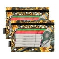 thumbnail image 2 of Leopard with Leaf and Flower 2 Pack Pencil Pouch for 3 Ring Binder Smooth Zipper Folders with Pockets Clear Window Pencil Case, 2 of 6