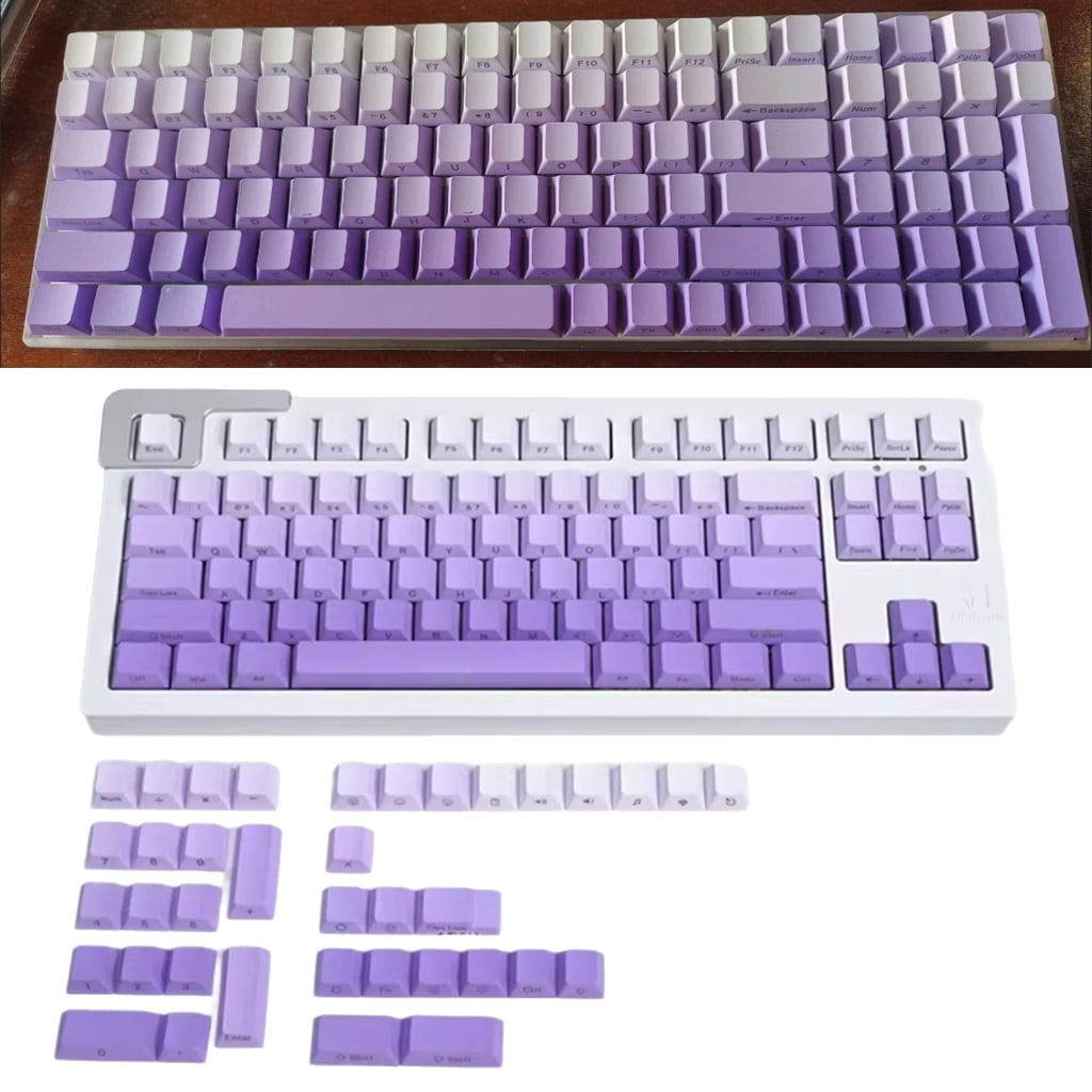 125PCS Dye-Subbed Color Keycaps for Gaming and Mechanical Keyboards Side or Top Engraving Option