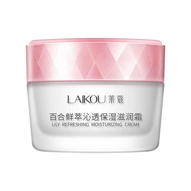 Crema facial LAIKOU, 50g, crema facial, crema hidratante facial, crema hidratante refrescante de lirio para el cuerpo y la cara, piel seca para uso doméstico y de viaje LAIKOU Crema facial