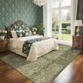 thumbnail image 2 of ATHOPE Floral 5x7 Area Rug, Machine Washable Rugs Soft Non Slip Low Pile Rugs for Living Room Bedroom Nursery Kitchen Dining Room Indoor, Large Floral Print Pattern Carpet, Sage Green, 2 of 8
