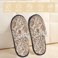thumbnail image 2 of House Slippers for Women Men - Indian Paisley1 Lightweight House Shoes Fuzzy Slippers, Soft Slip-On Cozy House Slippers for Woman Indoor Outdoor, 2 of 7