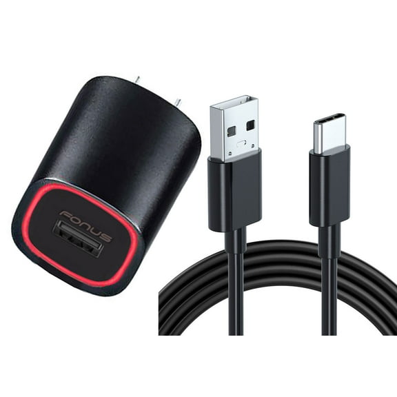 Home Charger 2.4A for Samsung Galaxy A15 5G/A24/A25 5G/A34 5G/A35 5G/A54 5G/A55 5G - USB Cable TYPE-C 6ft Power Adapter USB-C Cord