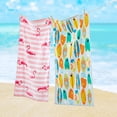 thumbnail image 4 of Toalla de playa con estampado de sol pequeño para niños y adultos, 70 x 150 cm, secado rápido y súper absorbente, 4 of 5