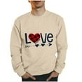 thumbnail image 2 of Elvqul Crew Neck Sweatshirts for Men Big Long Sleeve Graphic Mens Sweatshirts No Hood, 2 of 4