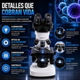 thumbnail image 4 of Microscopio Binocular Planacromatico Audiotek 10x-1000x Profesional, 4 of 6