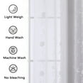 thumbnail image 7 of CAROMIO 52" W x 95" L White Semi Sheer Curtains Floral Embroidered Voile Grommet Window Curtain Set for Bedroom, 2 Panels, 7 of 7