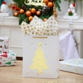thumbnail image 5 of UNIQOOO 12Pcs Large White & Metallic Gold Foil Gift Bags, 4 Assorted Xmas Tree Snowflake Designs, Perfect for Christmas Thanksgiving New Year Party Favor, 5 of 8