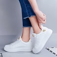 thumbnail image 4 of AUDeals Women's Platform Shoes, Lace Up Casual Sneakers with Non Slip Comfort, Classic Grand Court Style for Daily Wear, 4 of 7