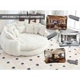 thumbnail image 6 of 81.1" Cloud Couch Sleeper Sofa, Oversized Round Chaise Lounge Chair Indoor, Modern Chenille Boneless Couch with 14 Pillows, Upholstered Barrel Daybed, Memory Foam Sofas for Living Room, Beige, 6 of 10