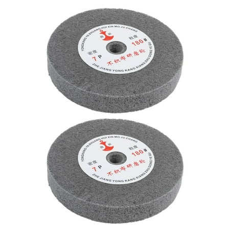 

2X 150mm Dia 25mm Thick 180 Grit Fiber Wheel Polishing Buffing Disc