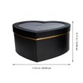 thumbnail image 2 of 12Pcs Valentine's Day Flower Box Heart Flower Boxes for Arrangement Flower Boxes with Window Black, 2 of 3