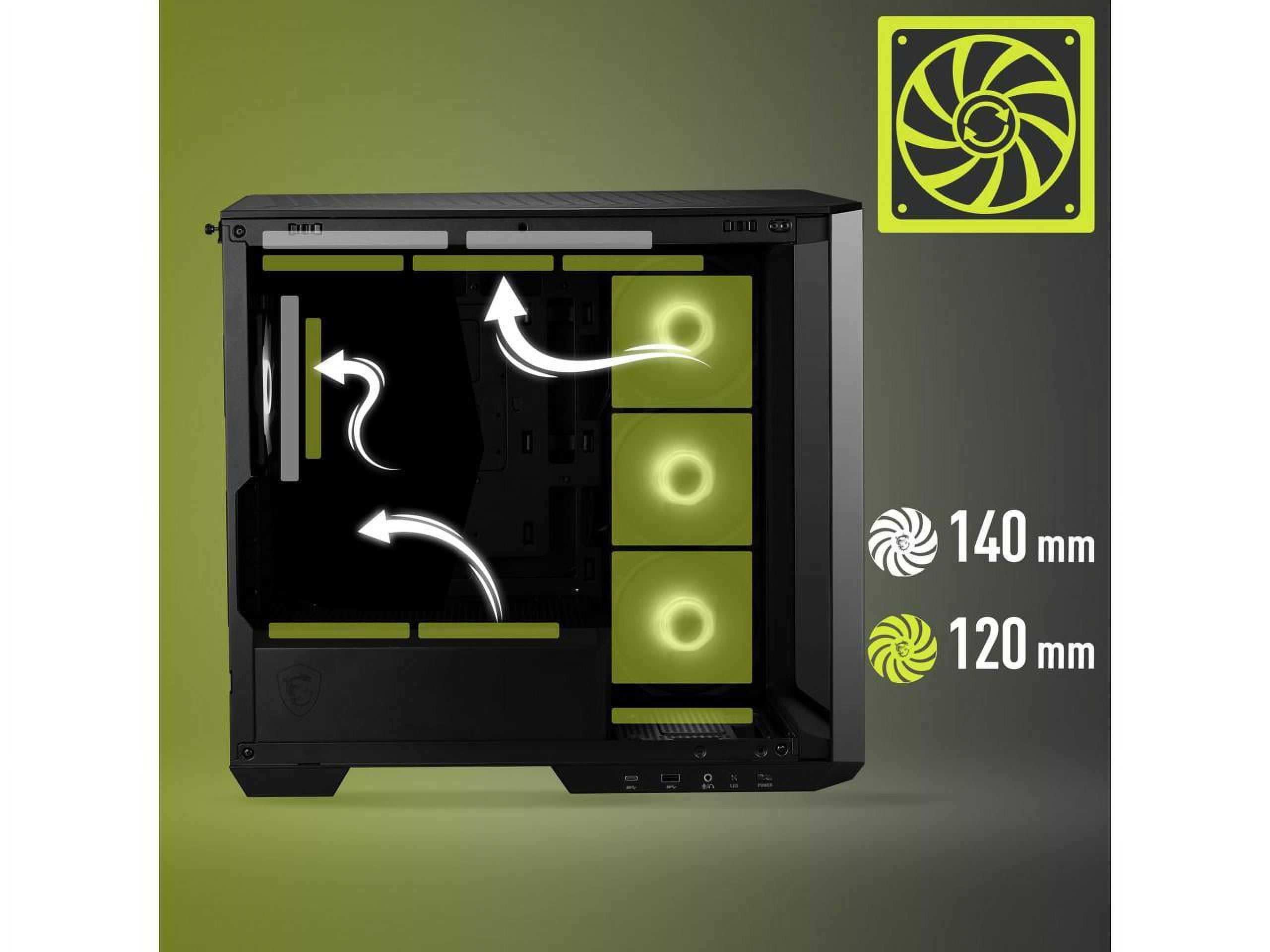 MSI PANO M100R PZ Micro-ATX Computer Case, Black