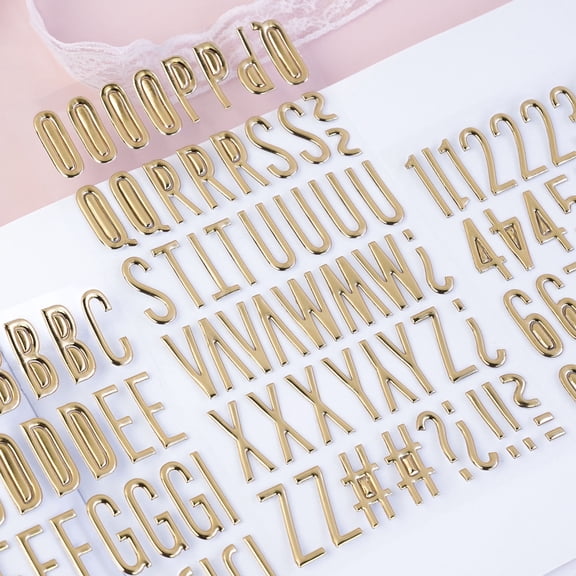 Gold Letter Stickers, English Alphabet Stickers for DIY Journaling, Scrapbooking, Decoration, Gift Wrapping, Craft Supplies,1 Pieces