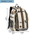 thumbnail image 2 of FORMRS Unisex School Backpack 17" Student Travel Bag with Laptop Compartment, Beige Abstract Dots, 2 of 7
