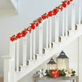 thumbnail image 5 of Fwttom Christmas Garlands, Artificial Flower Garlands for Decoration Christmas, Soft Rattan Christmas Garland for Mantle, Wall, Staircase, Door & Christmas Tree Ornaments, 68.9 inches, 5 of 6