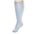 thumbnail image 4 of 2 Pack Compression Socks for Men Big & Tall 2X-4X Plus Size Casual Stripe Printed Over-the-Calf Breathable Athletic Workout Running Long Sock, 4 of 7