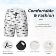 thumbnail image 3 of Kdxio Cute Shark Print Mens Swim Shorts with Mesh Lining, Breathable and Quick-Drying, Adjustable Waist, Privacy Pocket-Large, 3 of 6