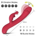 thumbnail image 3 of XBONP Rabbit Vibrators Female Powerful G Spot Stimulator Sex Toys for Women Masturbator Red, 3 of 6