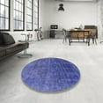 thumbnail image 3 of Ahgly Company Indoor Rectangle Abstract Light Slate Blue Abstract Area Rugs, 2' x 5', 3 of 6