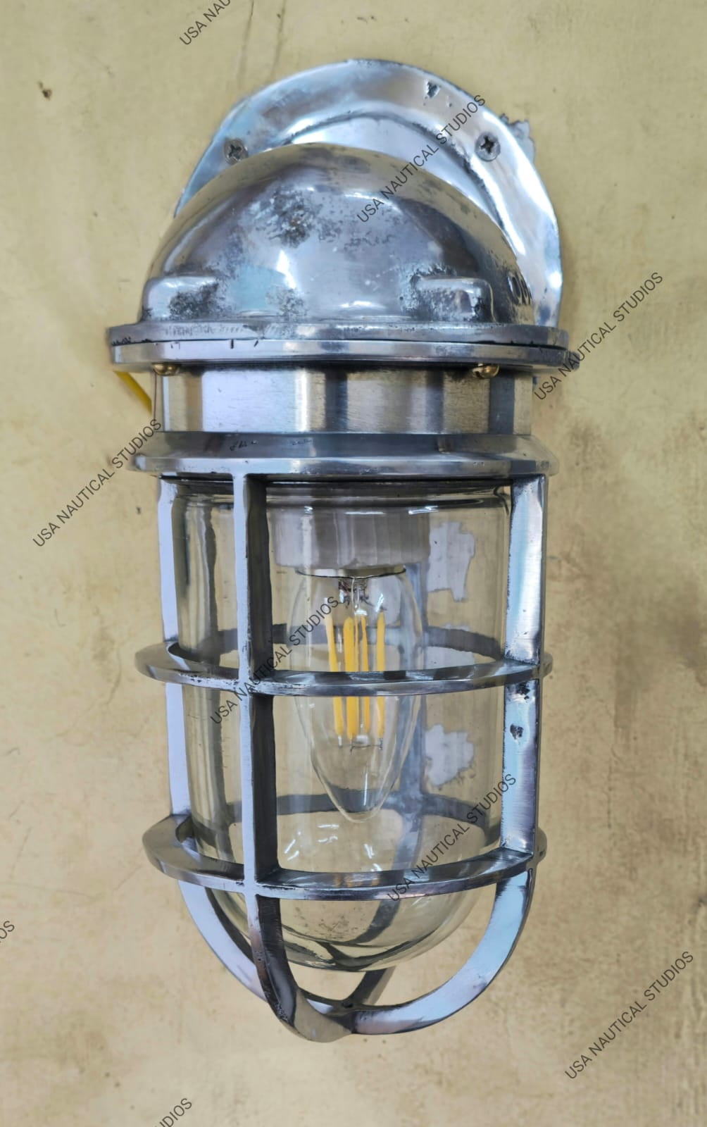 Bulkhead Oceanic Sconce Aluminum Wall Light – Industrial Nautical Style, Indoor/Outdoor Fixture