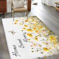 thumbnail image 3 of Spring Yellow Floral Area Rugs Collection 3'x5', Farmhouse Country Flower Butterflies Non Slip Indoor Rectangle Throw Runner Rug Floor Mat Carpet for Living Room Dining Table Bedroom Nursery, 3 of 9