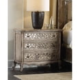 thumbnail image 2 of Beaumont Lane 3 Drawer Fretwork Nightstand in Caramel Froth, 2 of 3