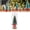Dark Green, variant on YAHHU Miniature Tabletop Christmas Tree in Glass Dome, Artificial Pine Holiday Decor with Red Ribbon, Wood Base, 4.7 x 1.9 inches (12 x 4.7 cm) - Festive Silver Edition