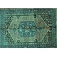 thumbnail image 1 of Ahgly Company Indoor Rectangle Persian Turquoise Blue Traditional Area Rugs, 5' x 8', 1 of 4
