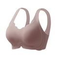 thumbnail image 1 of Abcnature Plus Size Bras for Women Plus Size Solid Wave Lace Wireless Soft Support Together Daily Bras, 1 of 5