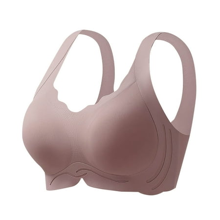 Gnurob Saving Bras for Women No Underwire  Push Up Wireless Bra Full Coverage Seamless Bralette Soft and Lightly Underwear for Everyday Deals 01-Coffee Large