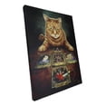 thumbnail image 2 of The Reader Fortune Teller Witching Cat With Tarots Wood Framed Canvas Wall Decor, 2 of 5